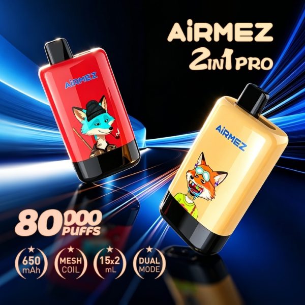 Airmez Fox 2 IN 1 80000 Puffs | Vaper Store Airmez Fox 2 IN 1 80000 Puffs | Vaper Store